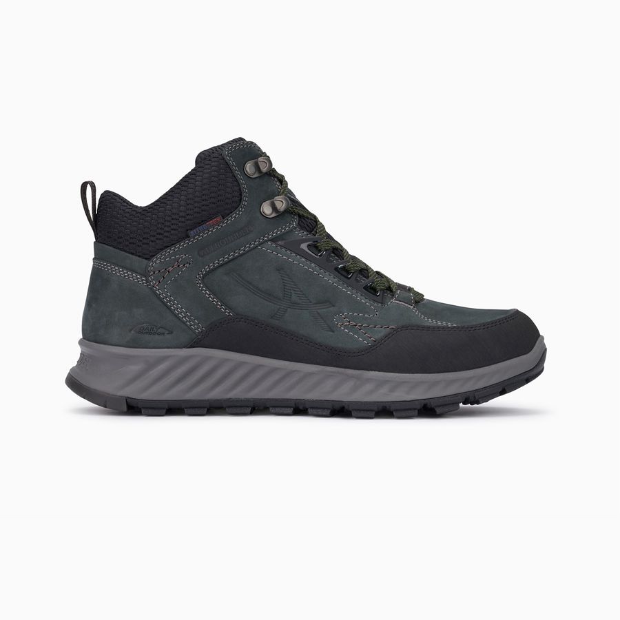 Allrounder UNLIMITED-TEX Nubuck Férfi Tornacipő - Zöld/Fekete, HU-64302